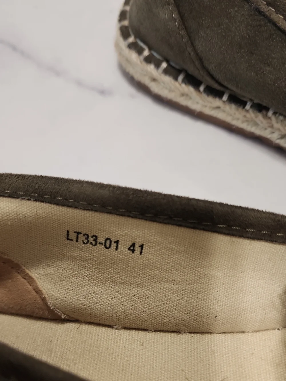 Findlay Suede Penny Loafers in Olive with Espadrille Sole